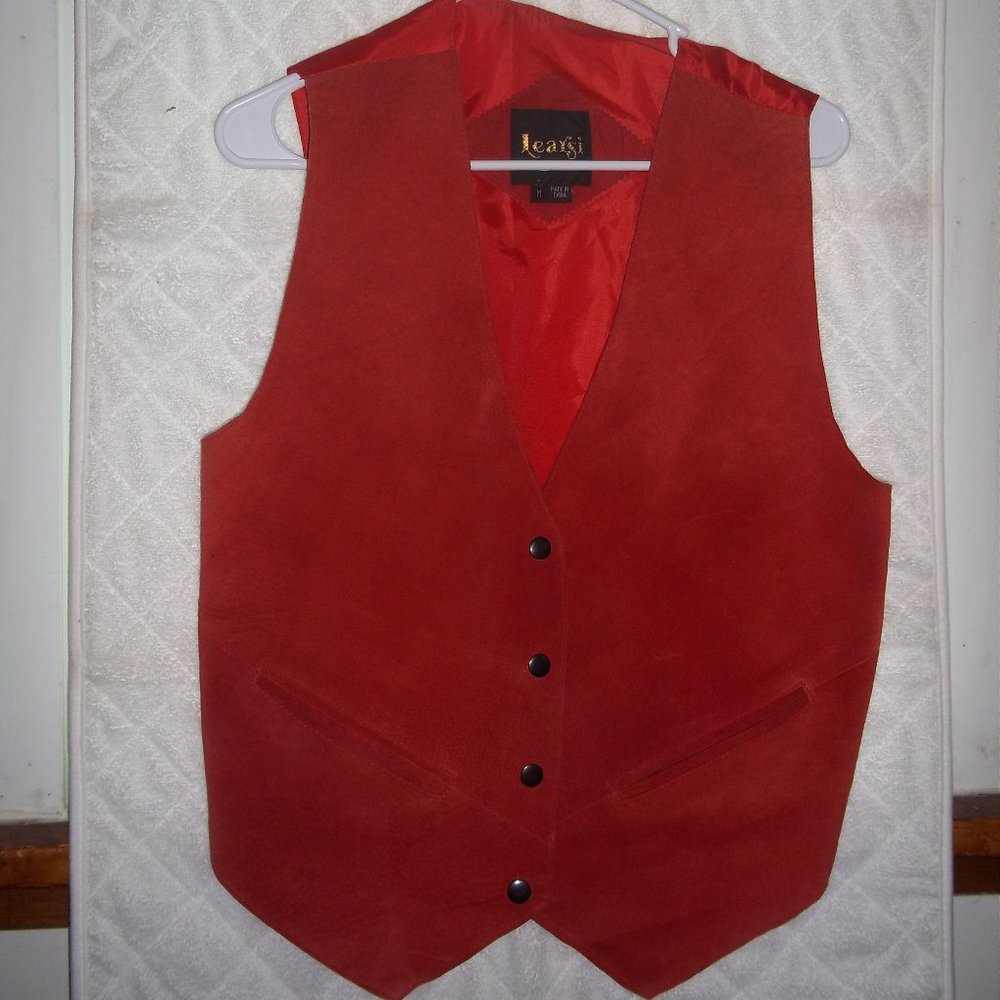 Red Vintage Learsi Vest Womens Sz M-